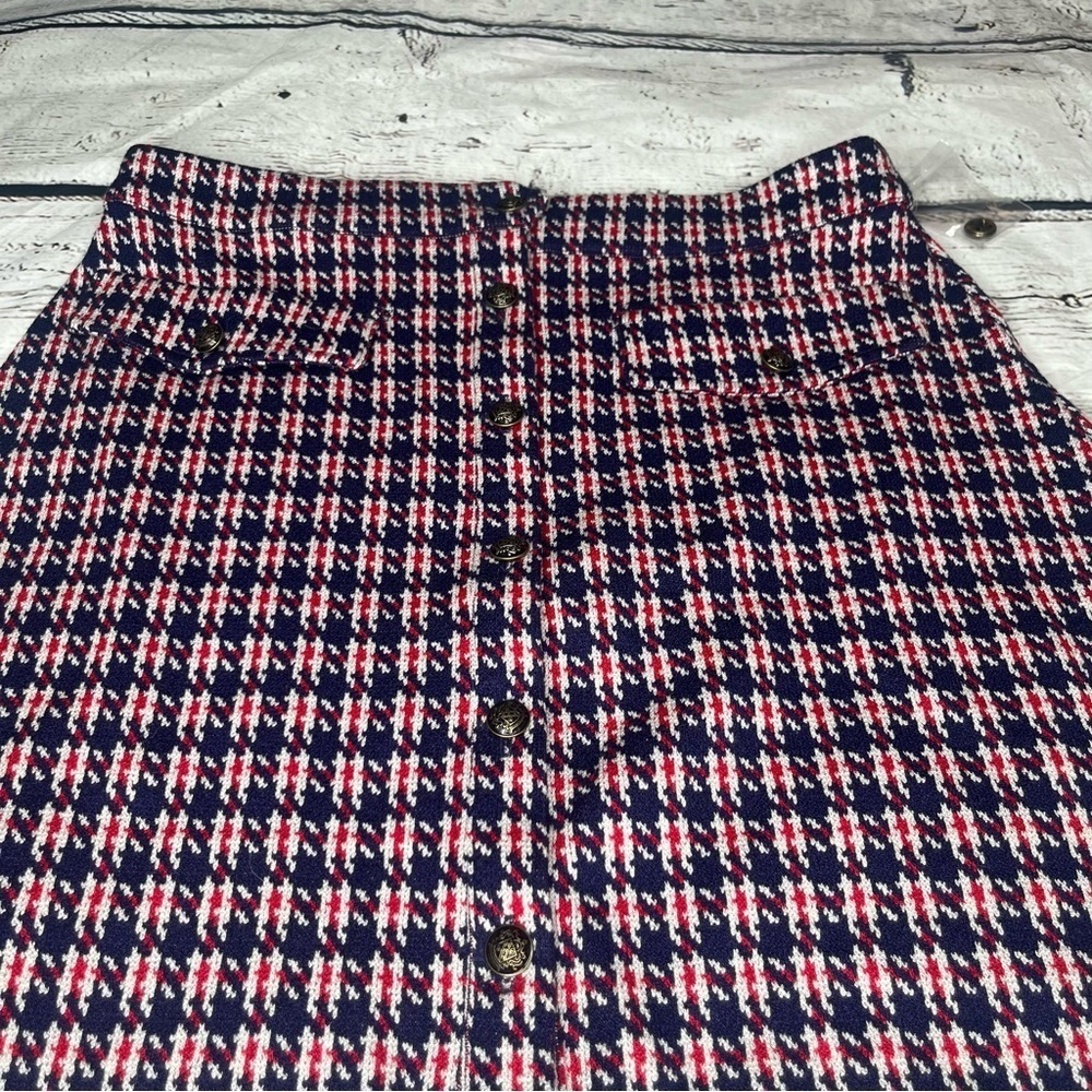 Modcloth Houndstooth Mini Skirt Size M - Picture 7 of 10